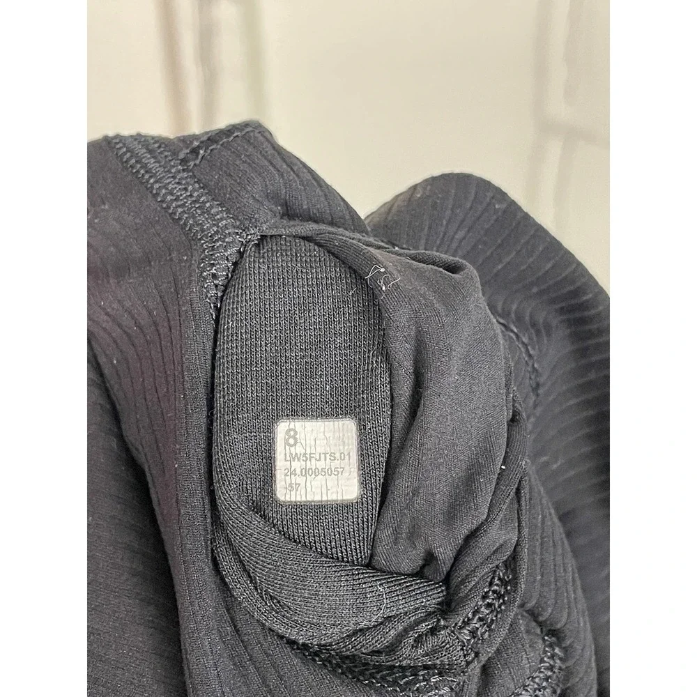 Lululemon Align Ribbed High-Rise Pant 25 Black Yoga Leggings Womens 8 Athleisure